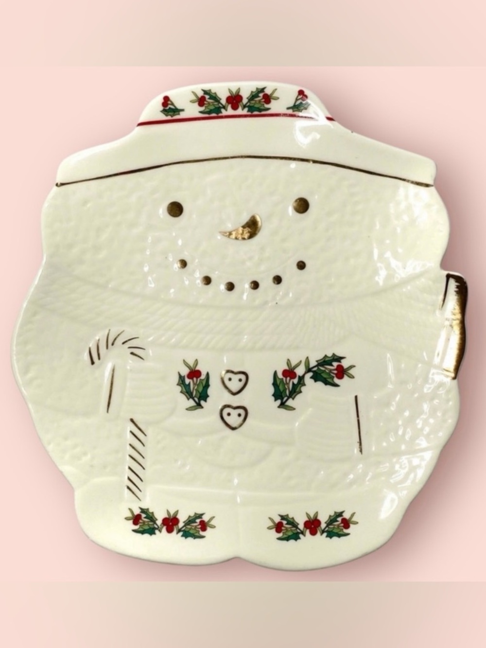 🎄 3/$10 Formalities by Baum Bros Snowman Serving Dish